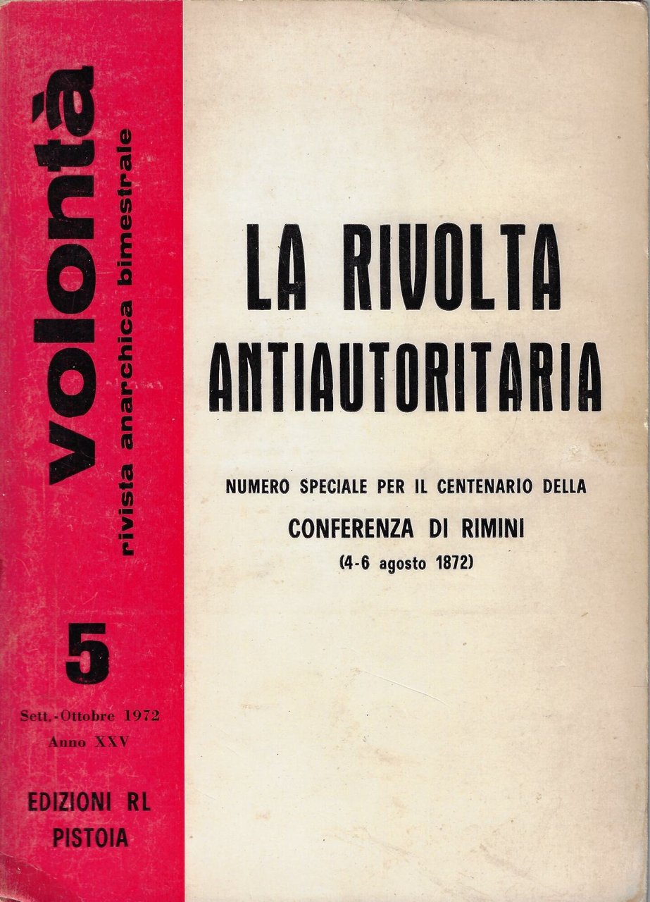 La rivolta antiautoritaria : numero speciale per il centenario della …