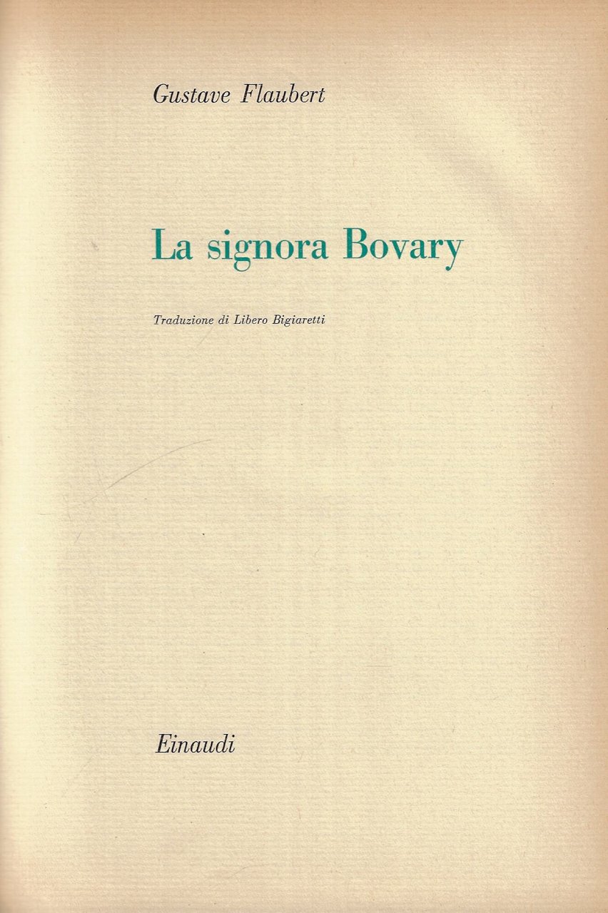 La Signora Bovary
