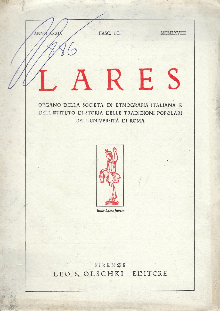 Lares: organo della società di etnografia italiana e dell'Istituto di …