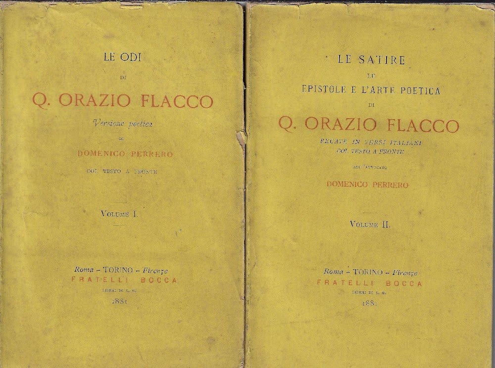 Le Odi (vol 1^) - Le satire, le Epistole e …