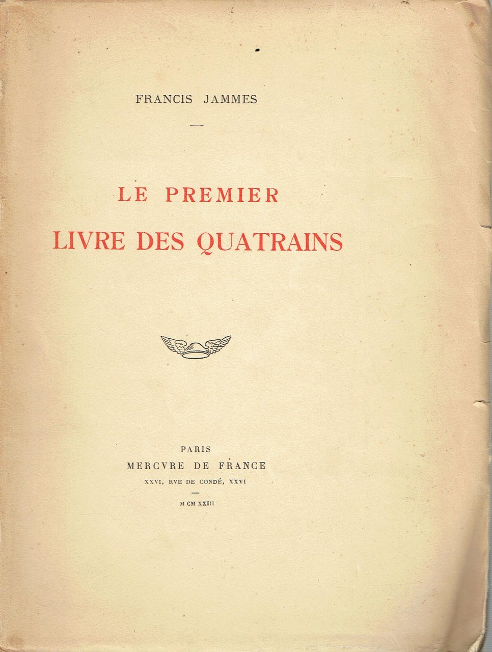 Le premier livre des quatrains