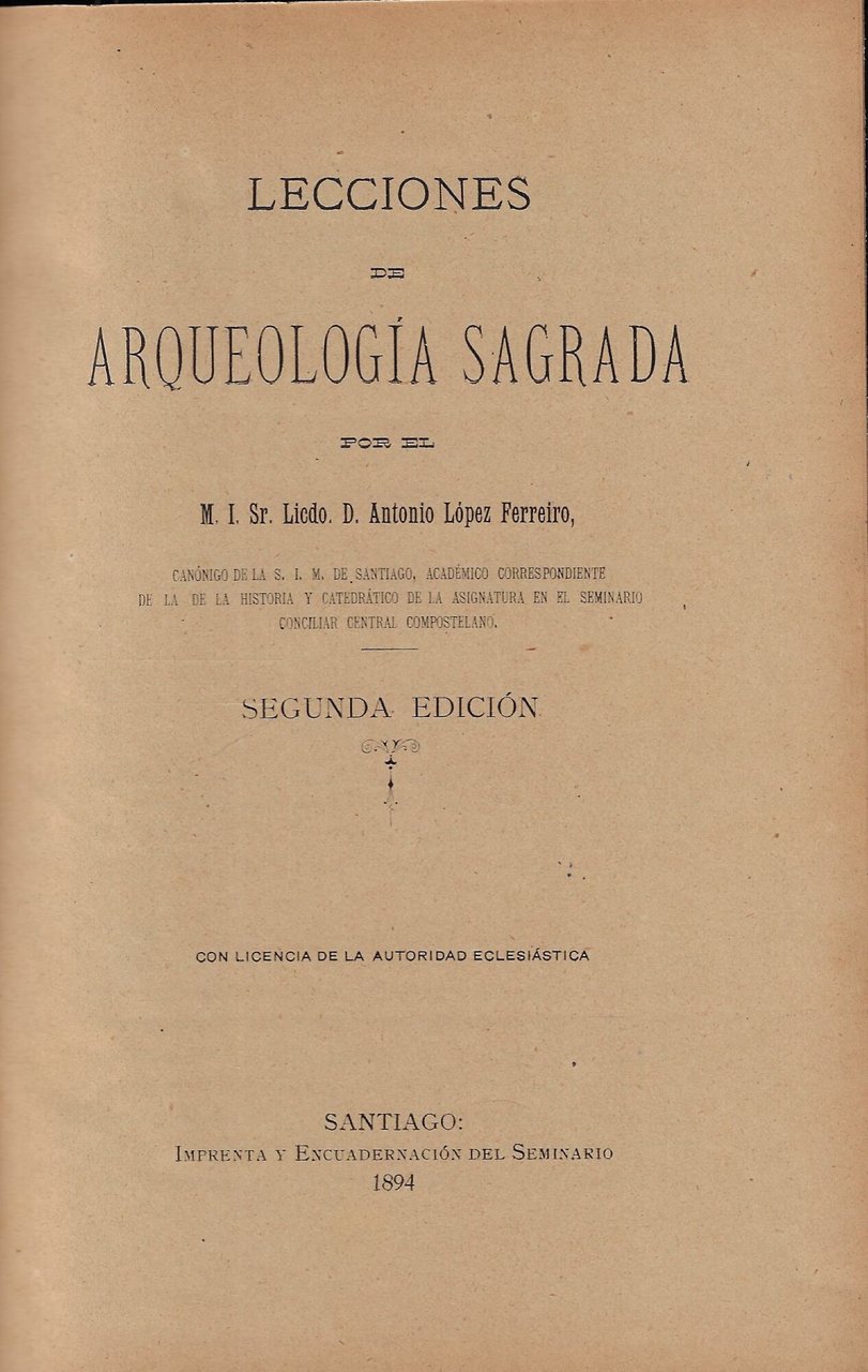 Lecciones de arqueologia sagrada