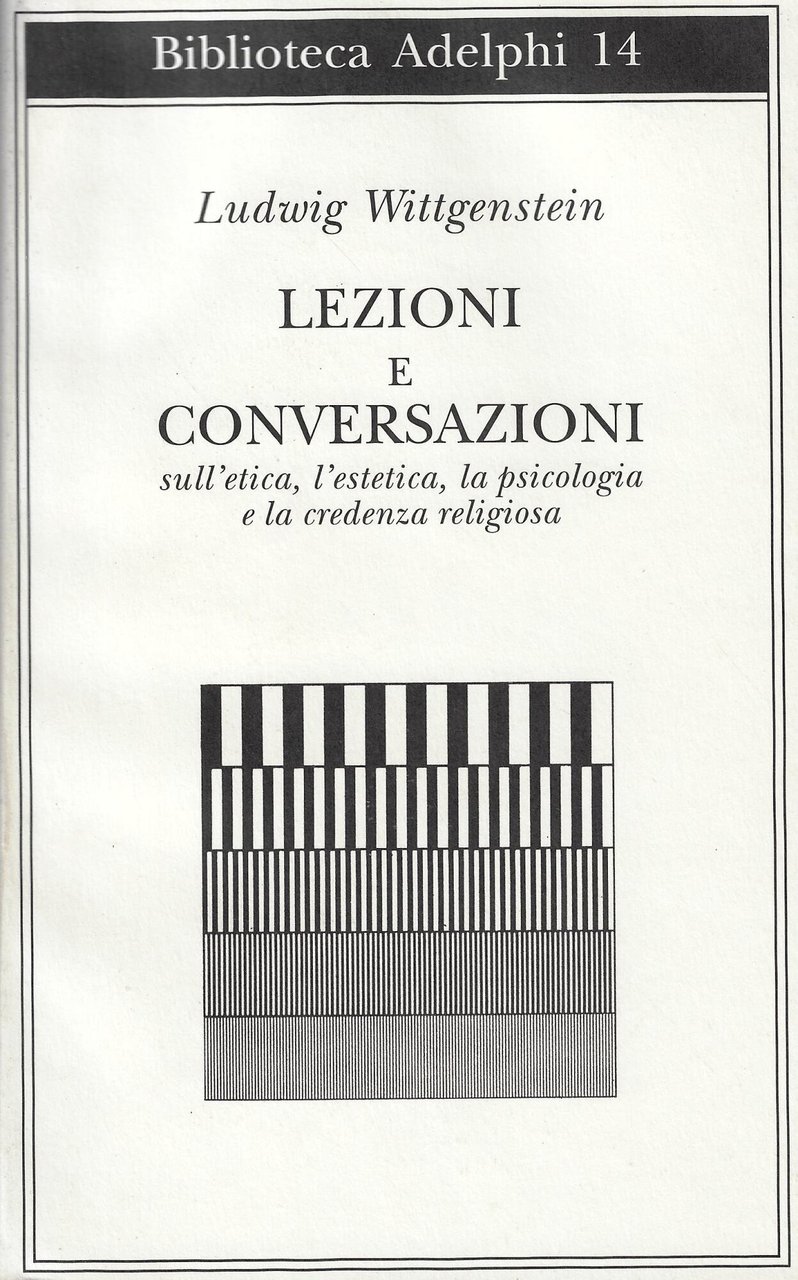 Lezioni e conversazioni sull'etica, l'estetica, la psicologia e la credenza … | Immagine principale