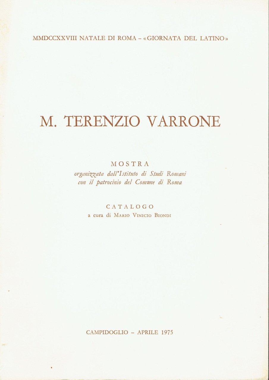 M. Terenzio Varrone : mostra
