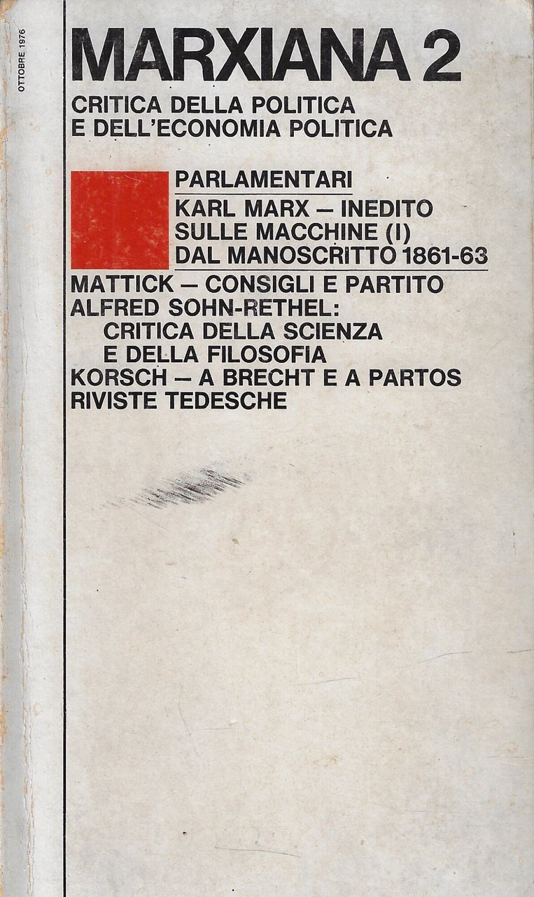 Marxiana 2 : critica della politica e dell'economia politica | Immagine principale