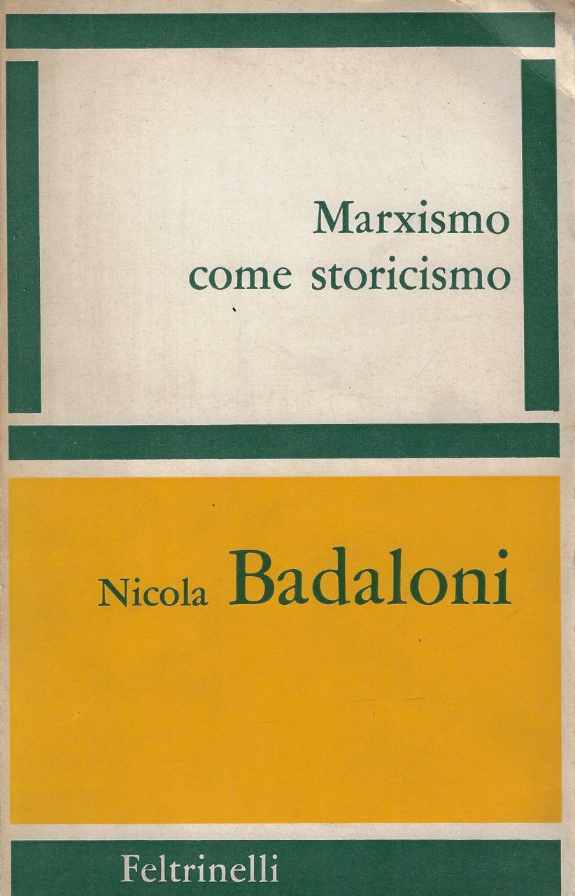 Marxismo come storicismo