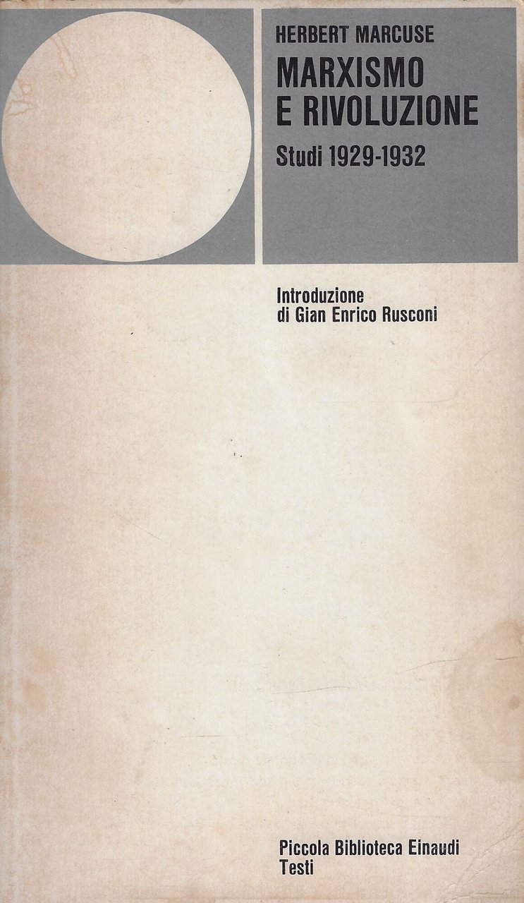 Marxismo e rivoluzione : studi 1929-1932 | Immagine principale