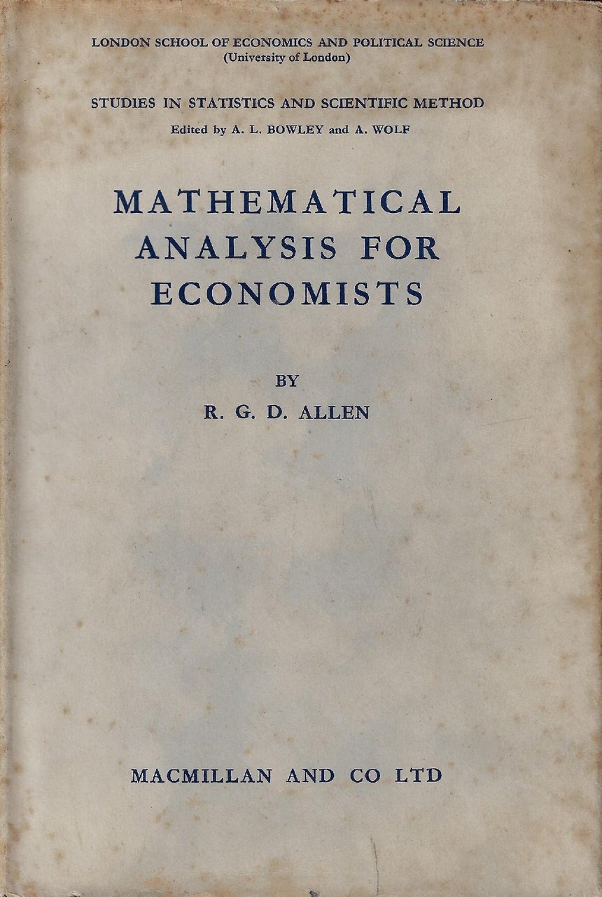 Mathematical analysis for economists