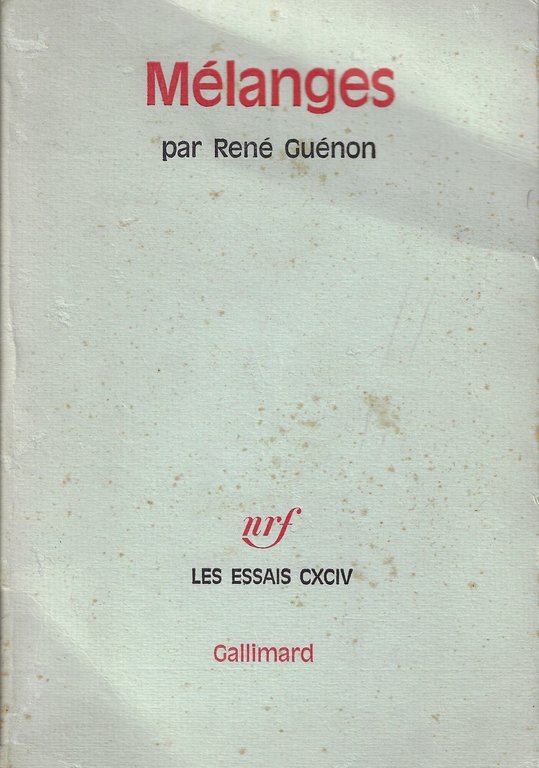 Mélanges par René Guénon