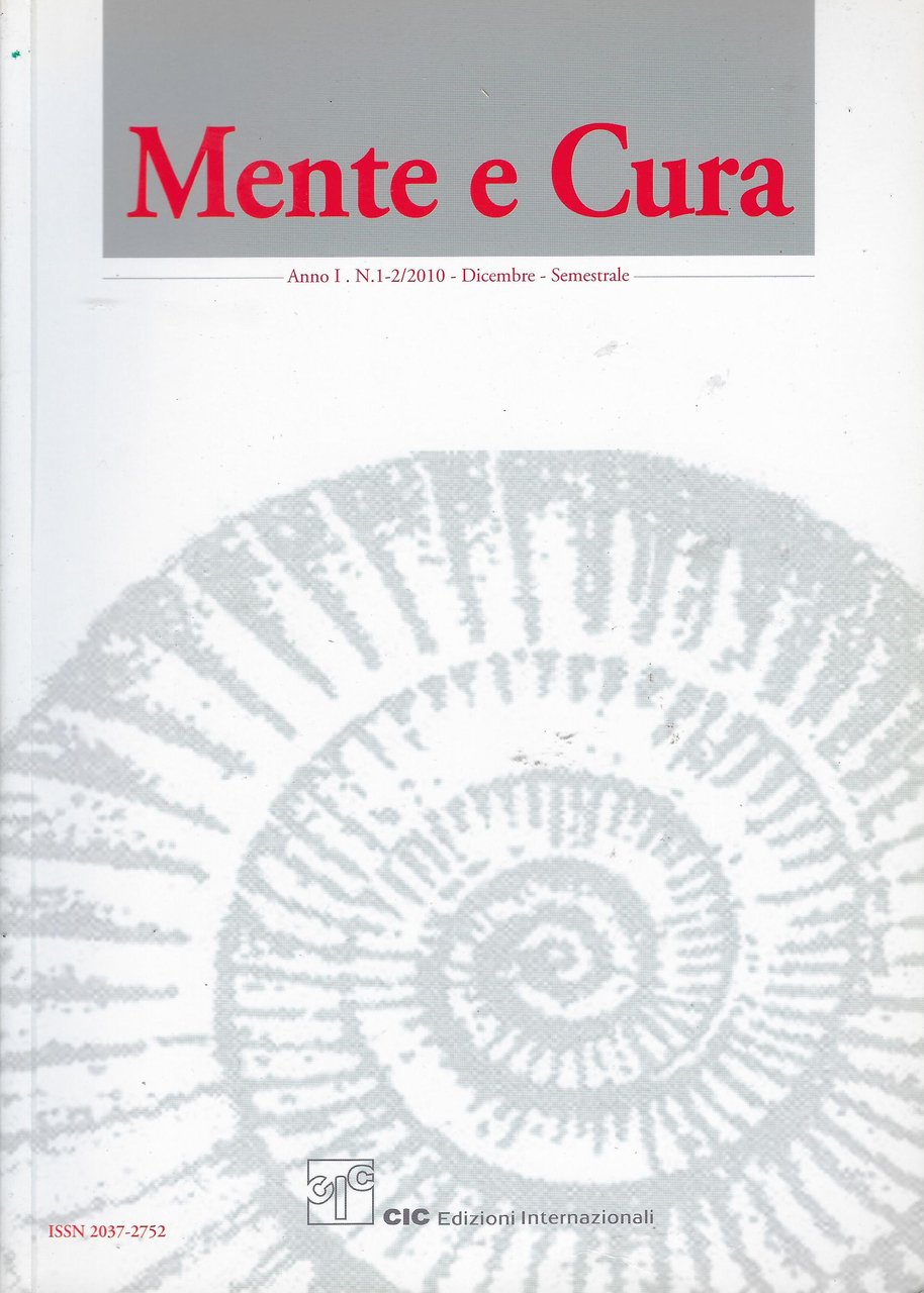 Mente e Cura, anno I, n.1-2, Dicembre, 2010