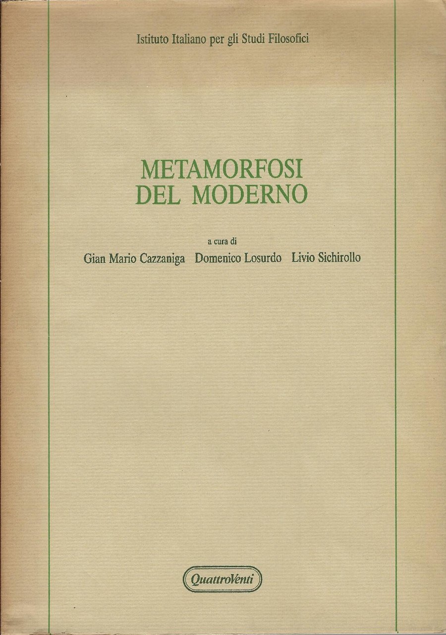 Metamorfosi del moderno