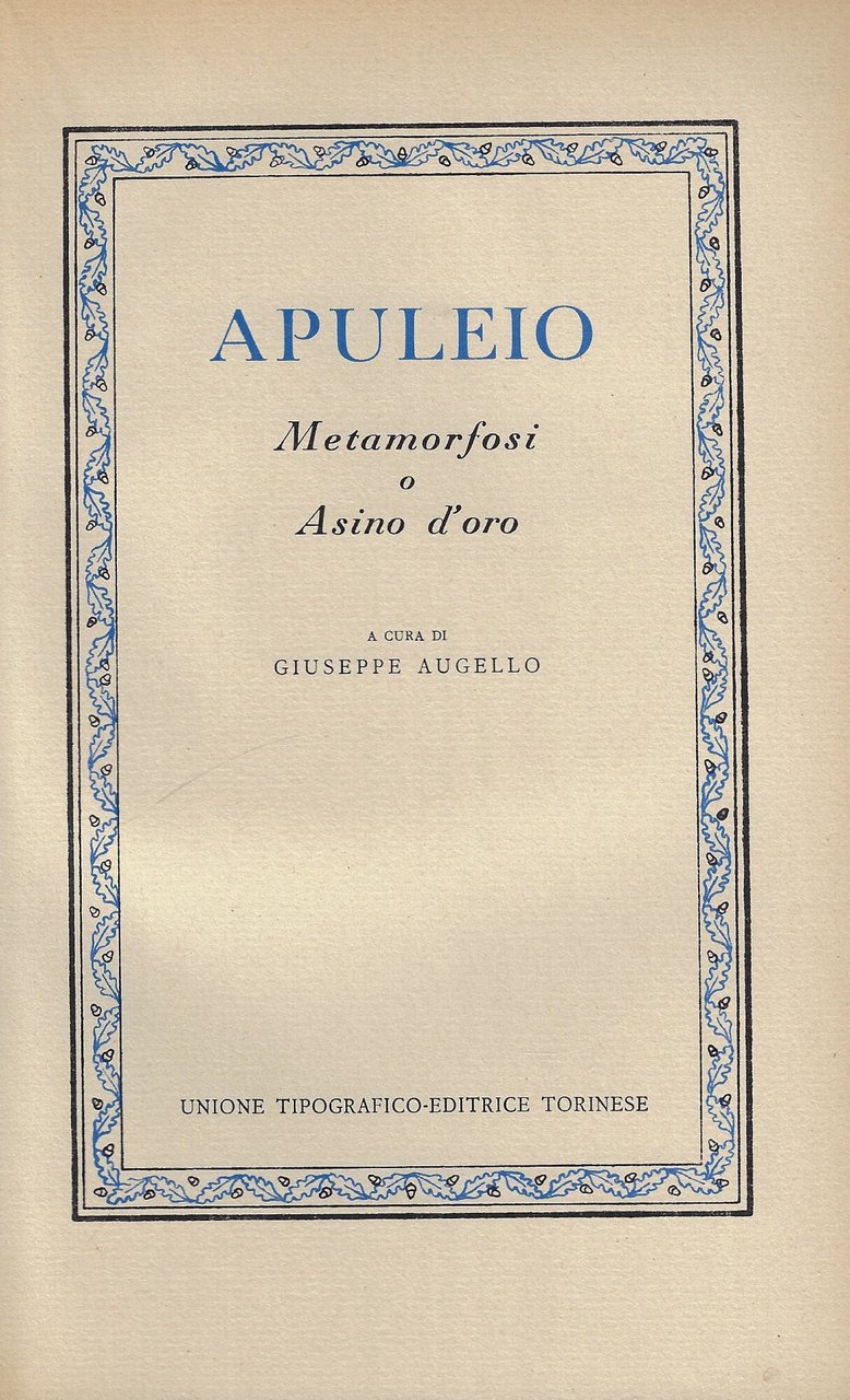 Metamorfosi o Asino d'oro