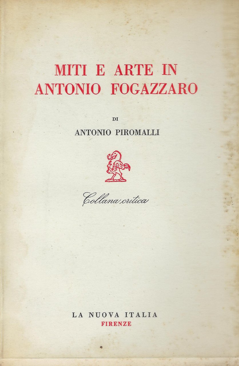 Miti e arte in Antonio Fogazzaro