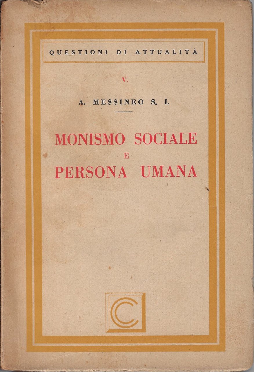 Monismo sociale e persona umana | Immagine principale