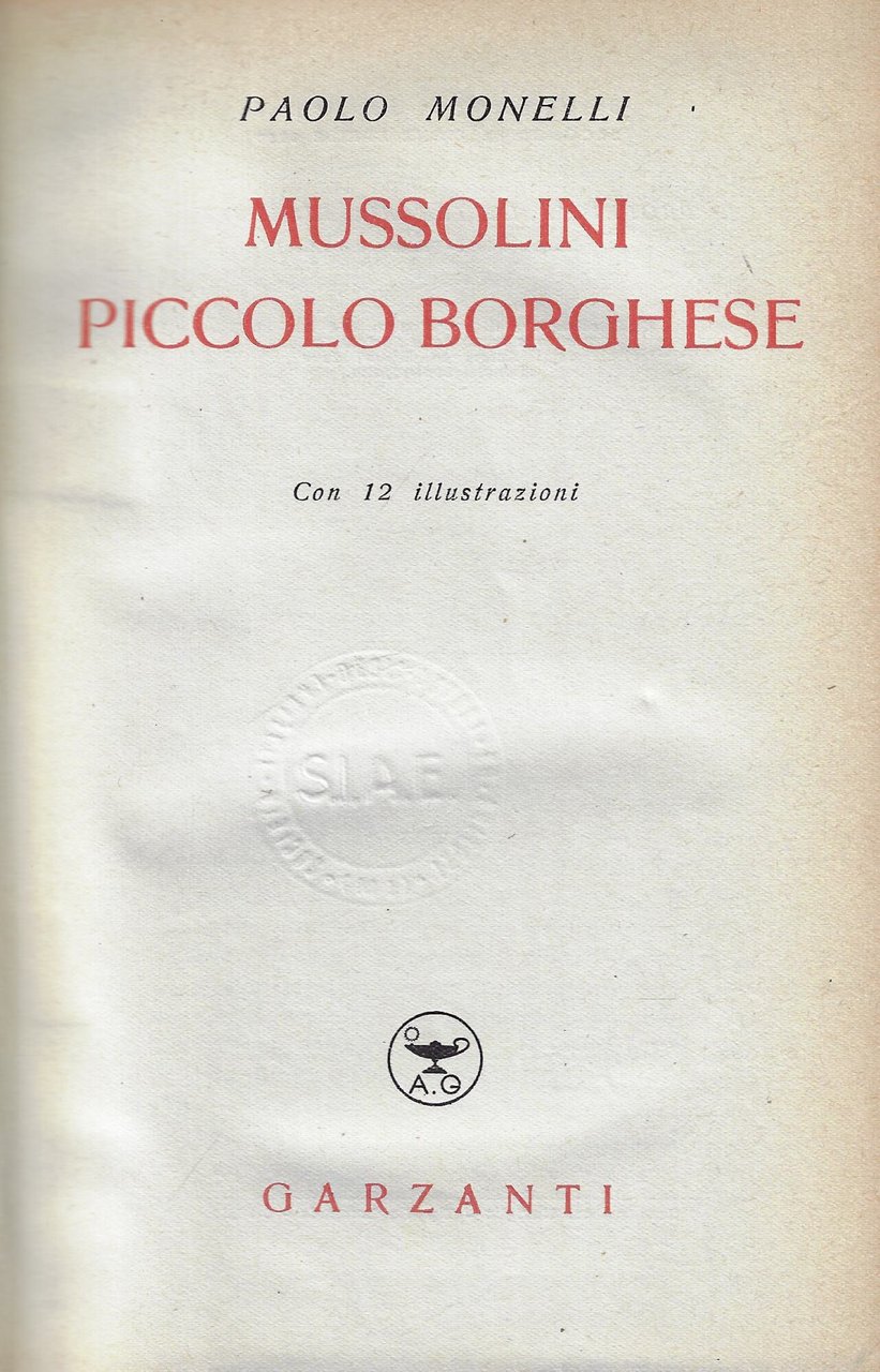 Mussolini piccolo borghese