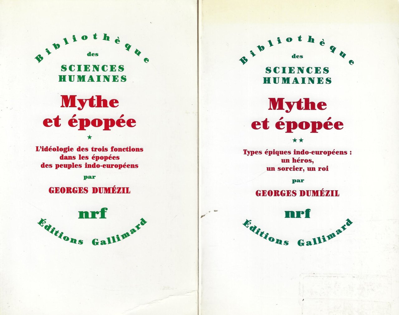 Mythe et épopée, vol. 1 e 2