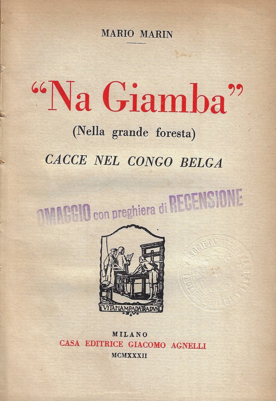 "Na giamba" (Nella grande foresta). Cacce nel Congo belga | Immagine principale