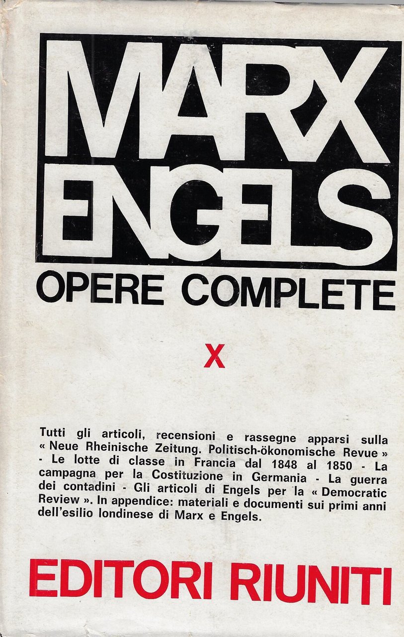 Opere complete, vol. 10: settembre 1849-giugno 1851