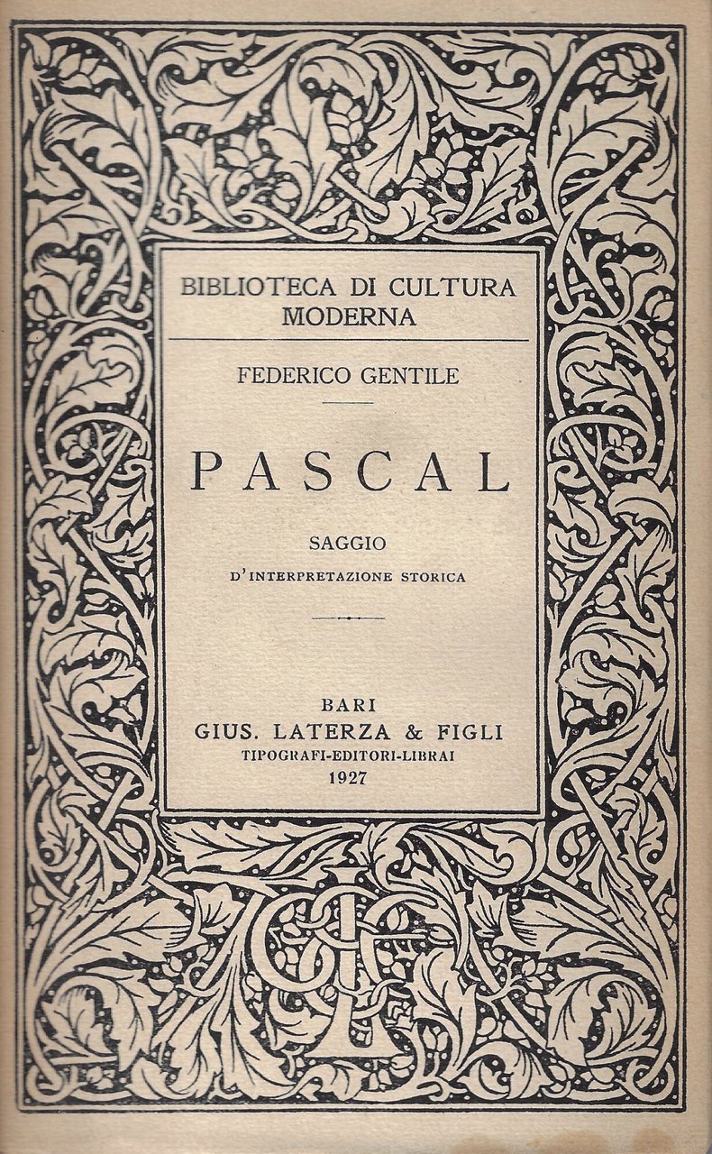 Pascal : saggio d'interpretazione storica | Immagine principale