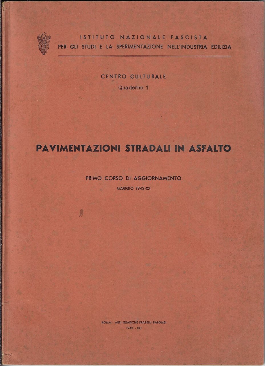 Pavimentazioni stradali in asfalto : primo corso di aggiornamento, maggio … | Immagine principale