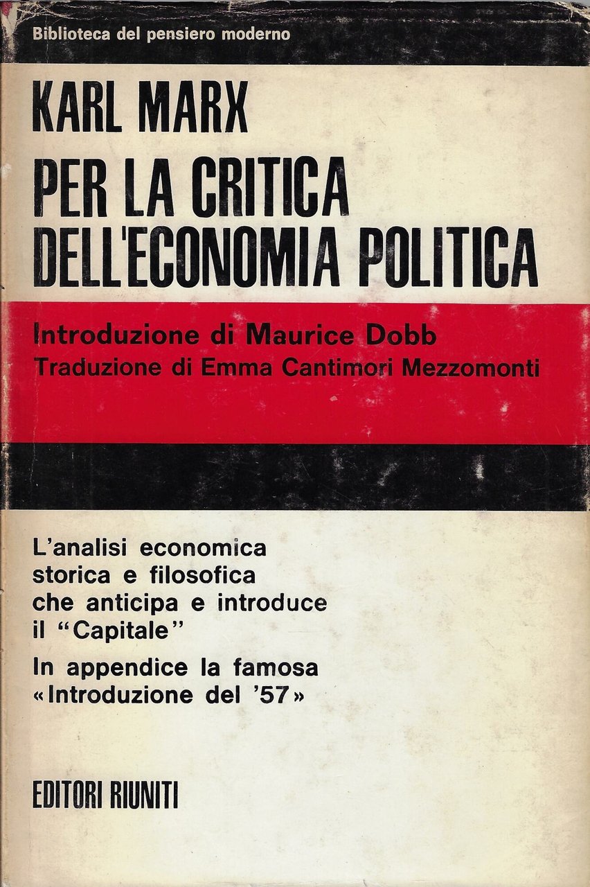 Per la critica dell'economia politica | Immagine principale