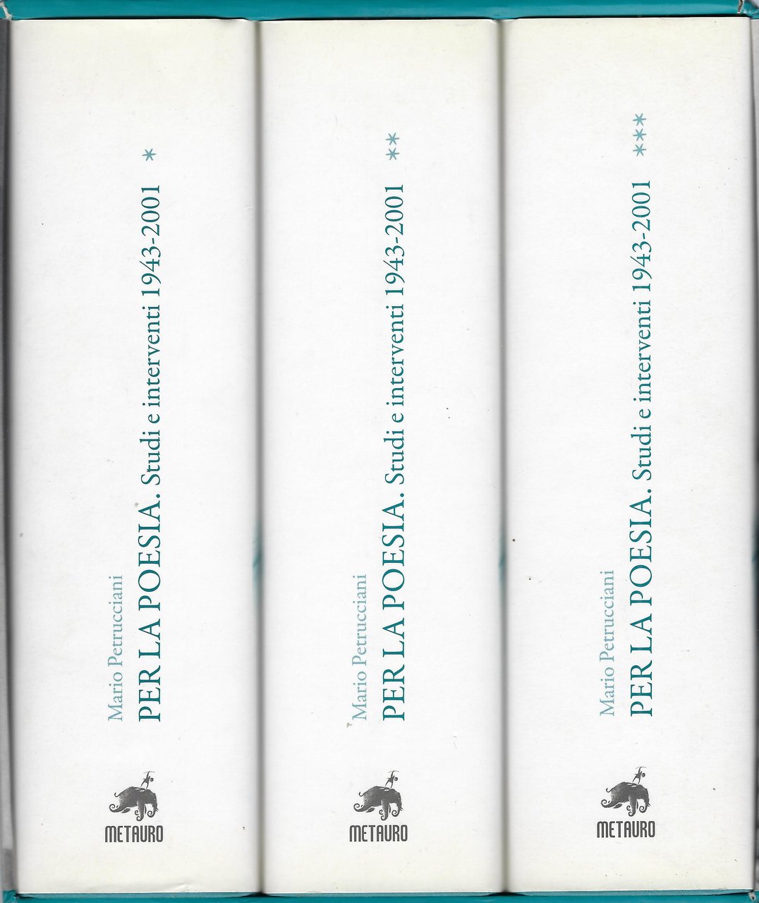 Per la poesia : studi e interventi 1943-2001