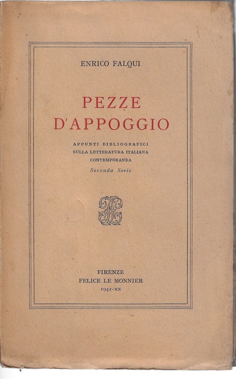 Pezze d'appoggio : appunti bibliografici sulla letteratura italiana contemporanea | Immagine principale
