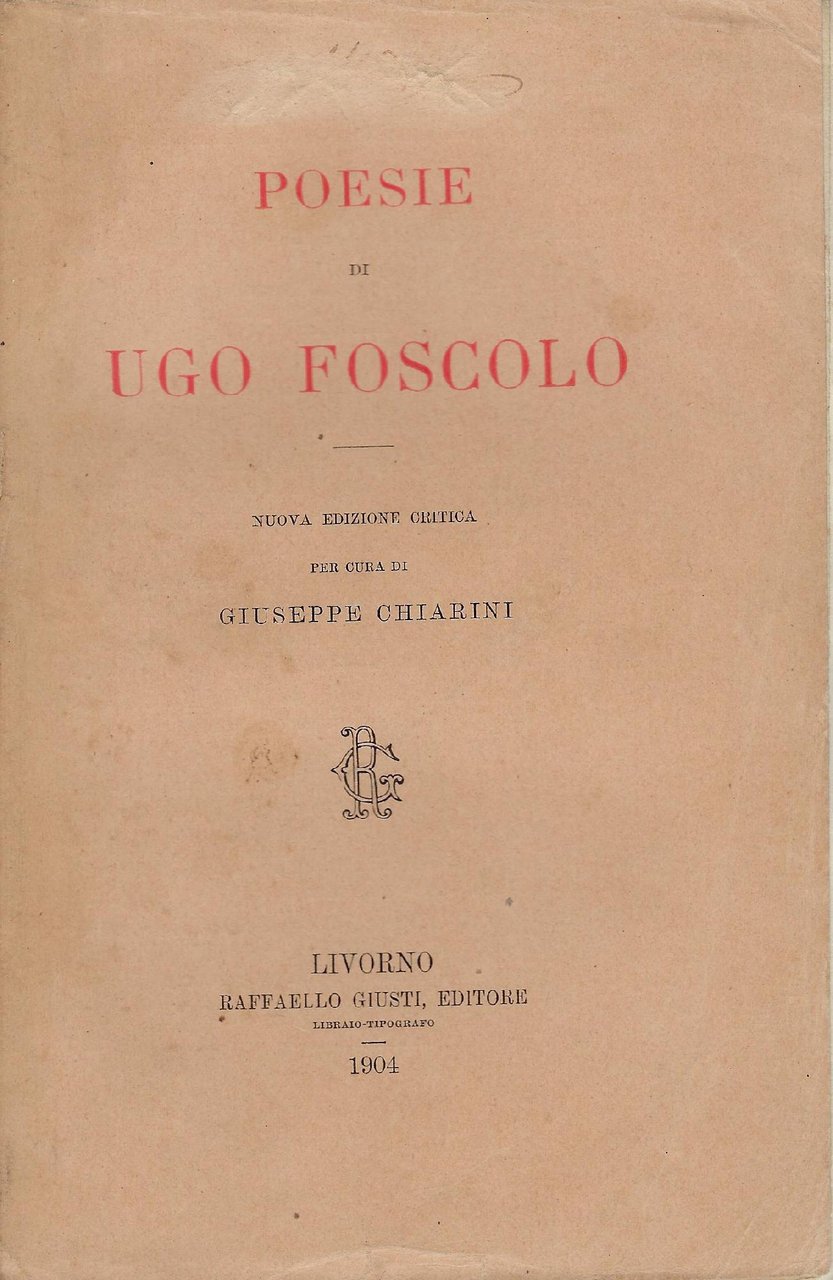 Poesie di Ugo Foscolo | Immagine principale