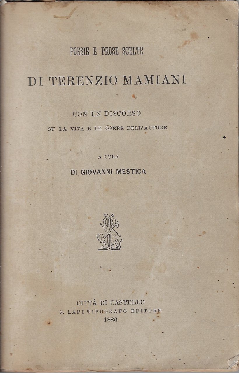 Poesie e prose scelte di Terenzio Mamiani | Immagine principale