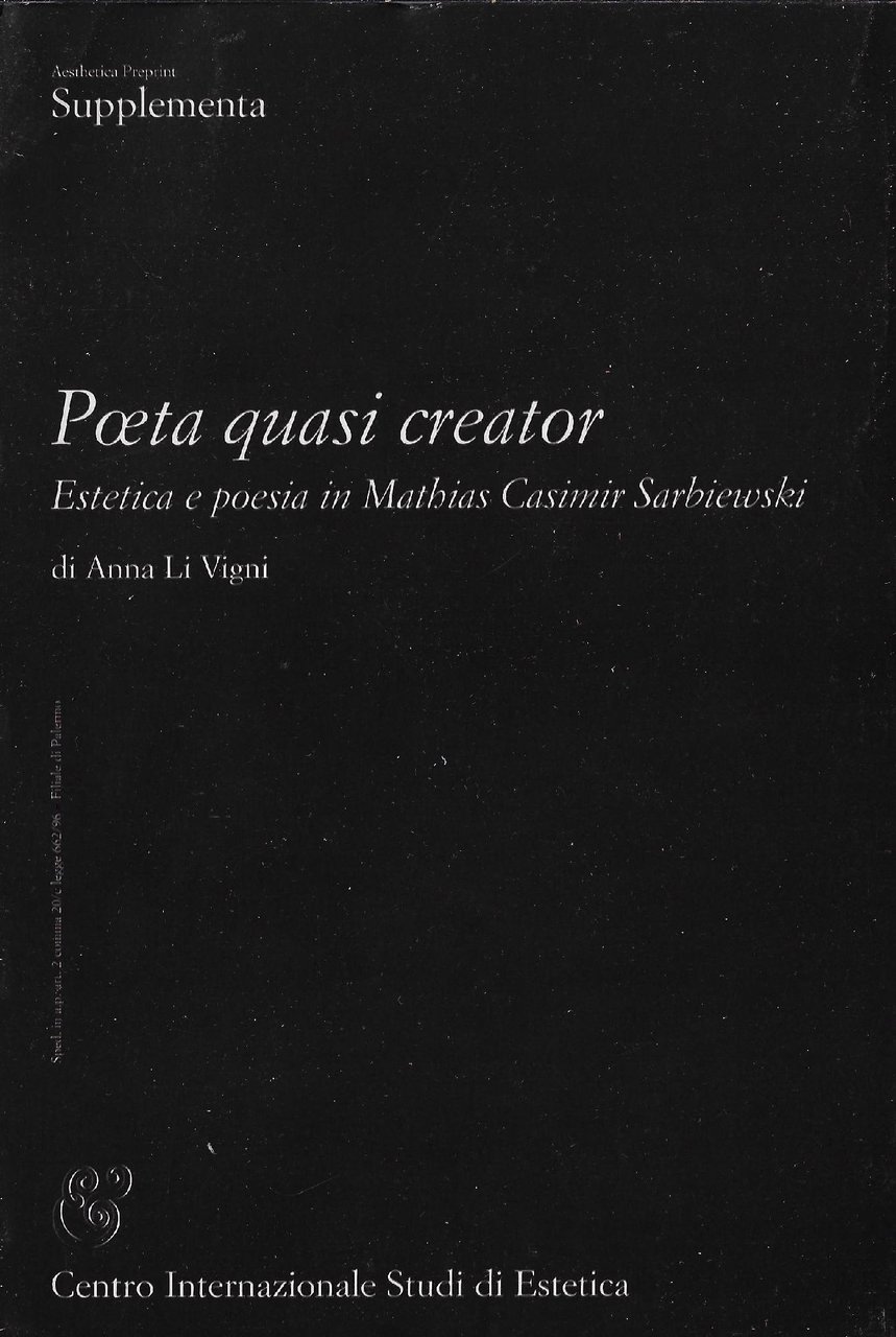 Poeta quasi creator : estetica e poesia in Mathias Casimir …