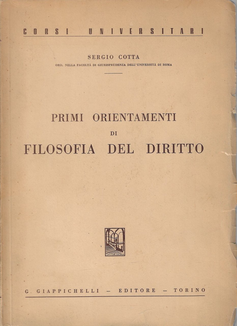 Primi orientamenti di filosofia del diritto