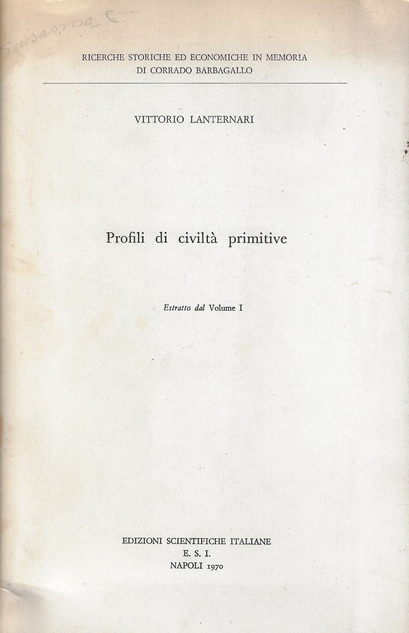 Profili di civiltà primitive