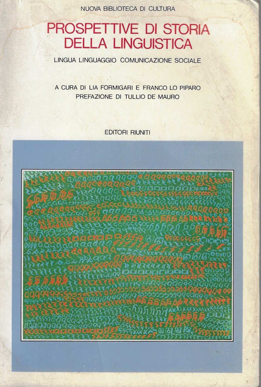 Prospettive di storia della linguistica. Lingua linguaggio comunicazione sociale | Immagine principale