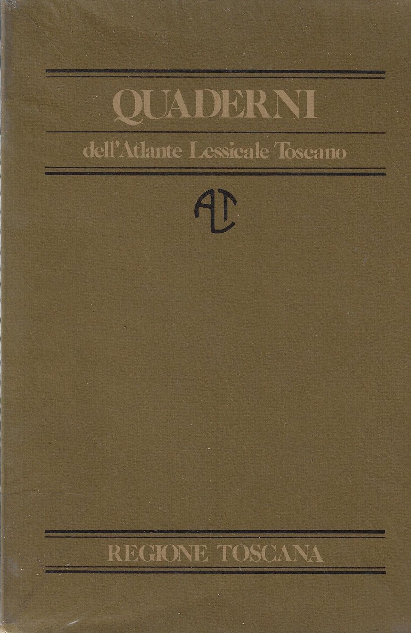 Quaderni dell'atlante lessicale toscano | Immagine principale