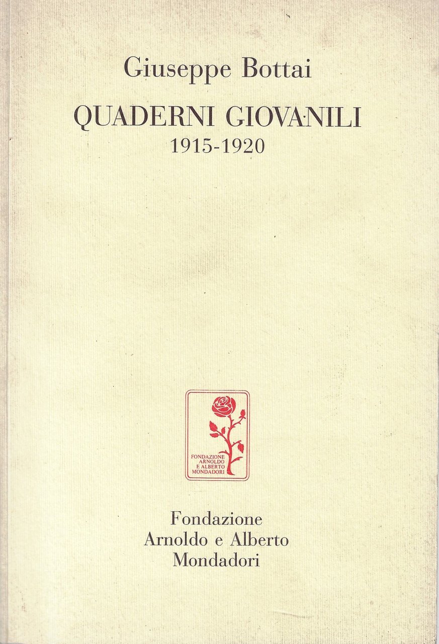 Quaderni giovanili 1915-1920 | Immagine principale