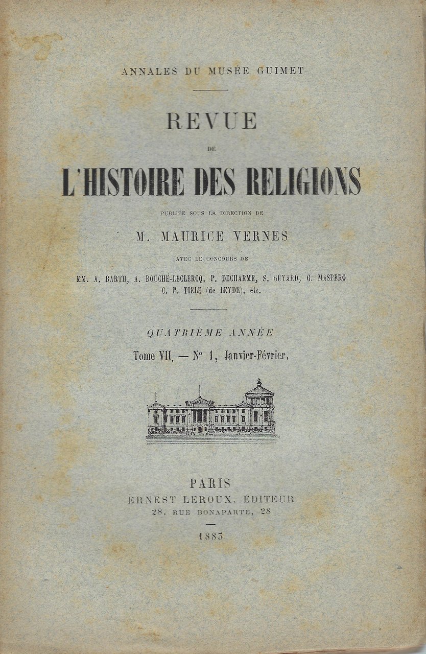 Revue de l'histoire des religions: Annales du Musée Guimet. Quatrième …