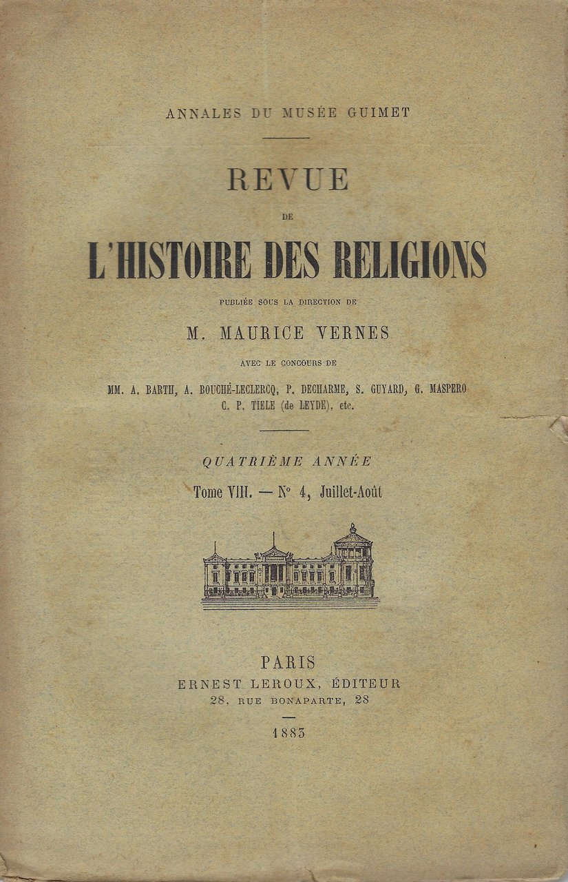 Revue de l'histoire des religions: Annales du Musée Guimet. Quatrième …