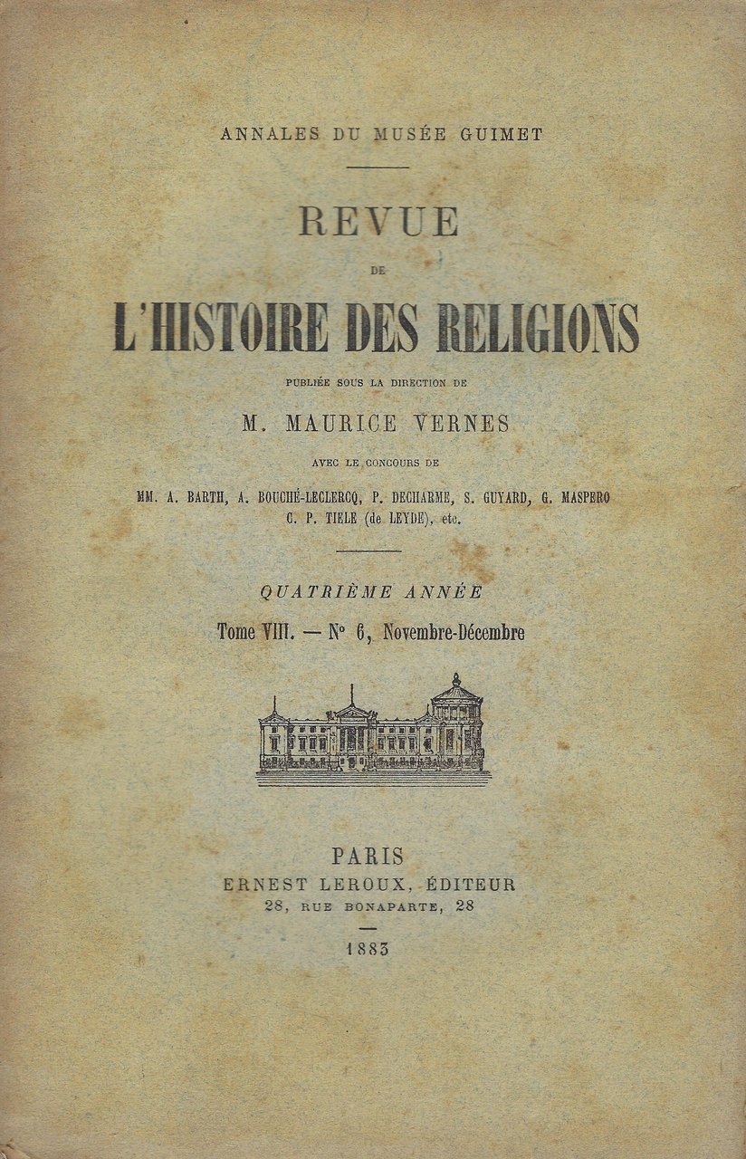 Revue de l'histoire des religions: Annales du Musée Guimet. Quatrième …