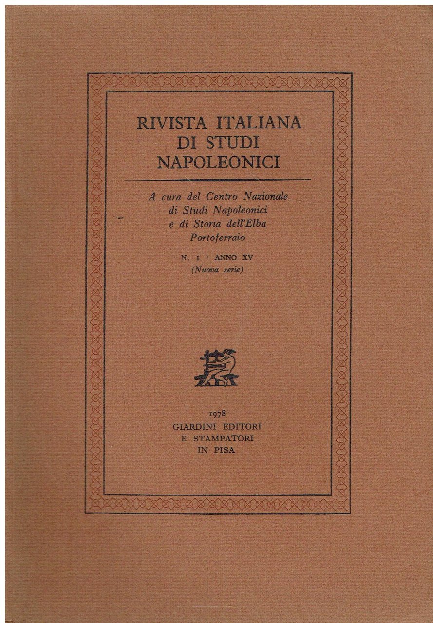 Rivista italiana di studi Napoleonici,n.1 anno XV(nuova serie)