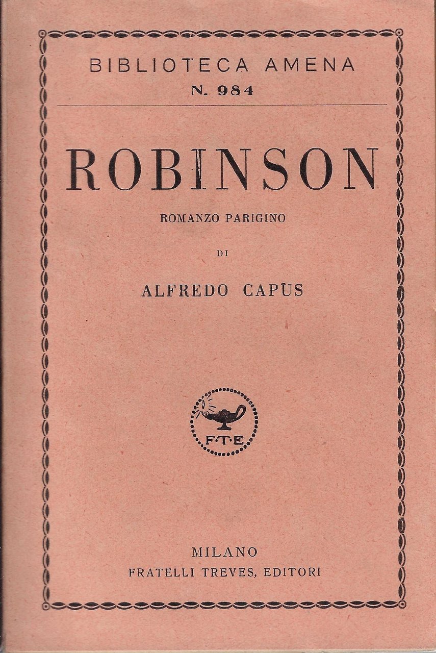 Robinson : romanzo parigino