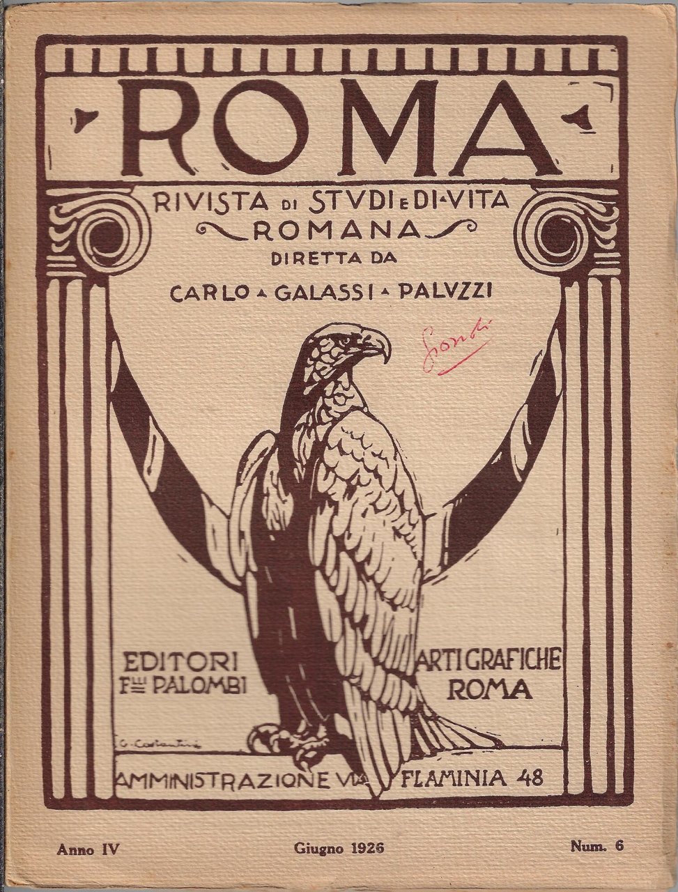 Roma rivista di studi e di vita romana, Giugno 1926, … | Immagine principale