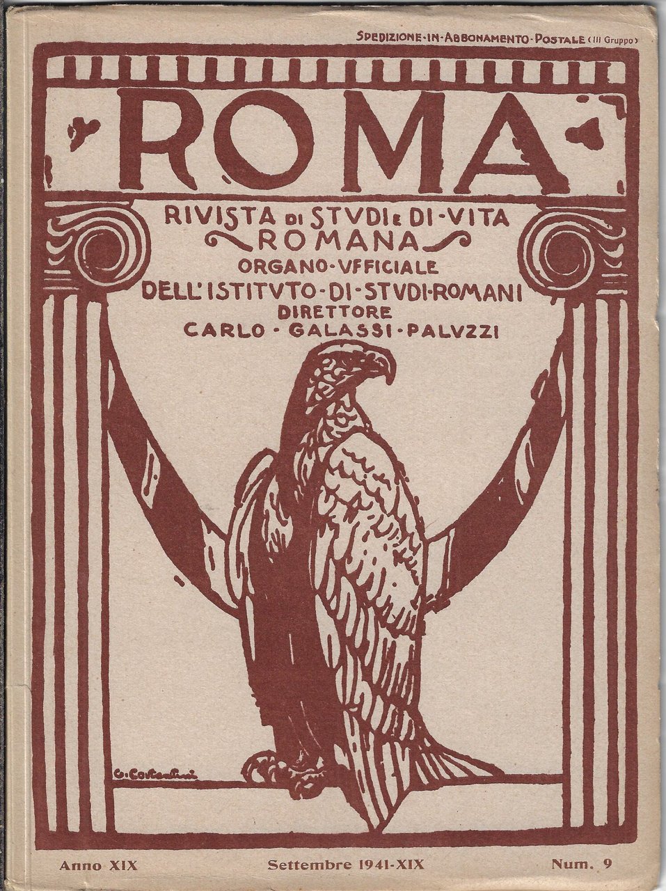 Roma rivista di studi e di vita romana, Settembre 1941, … | Immagine principale