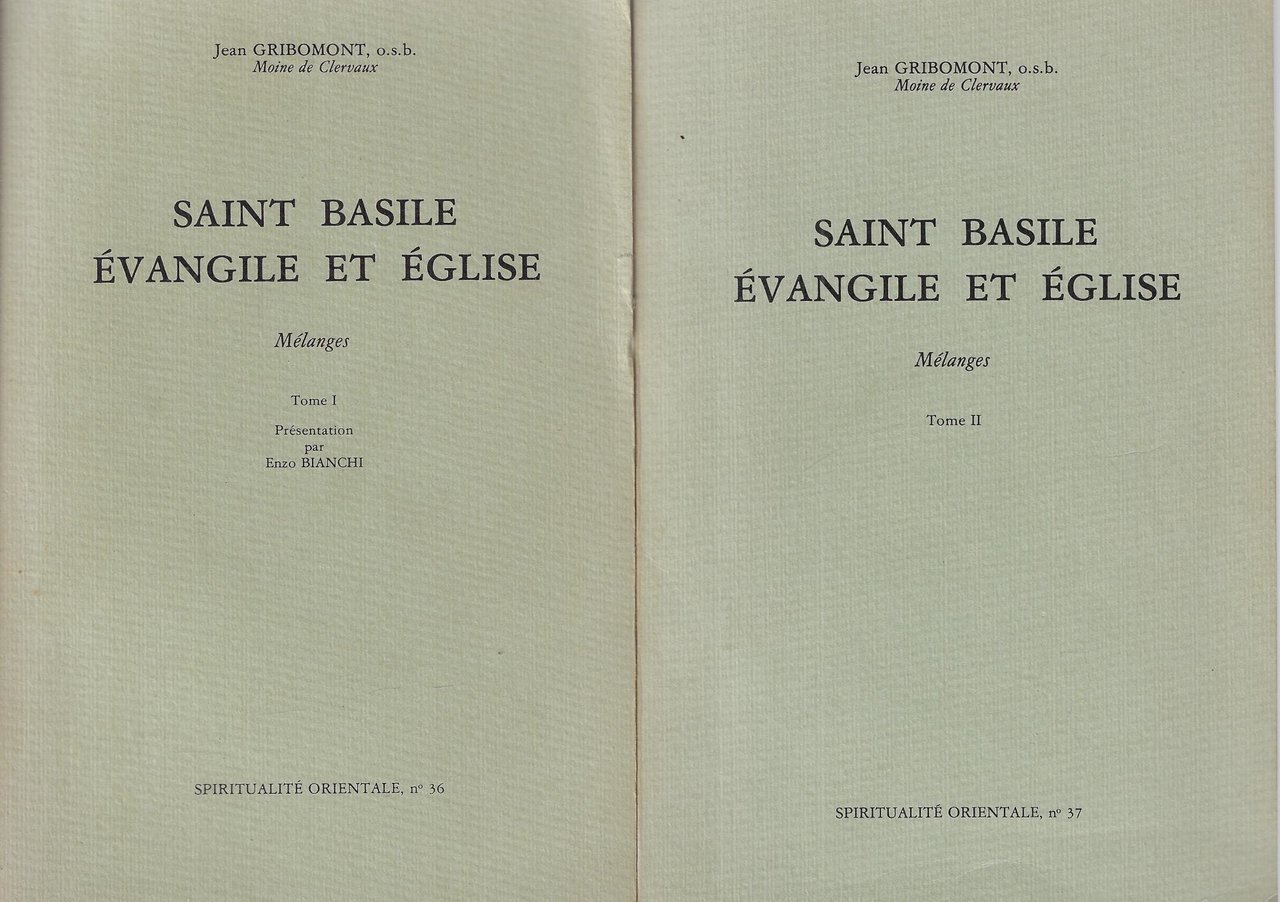 Saint Basile, Evangile et Eglise : mélanges
