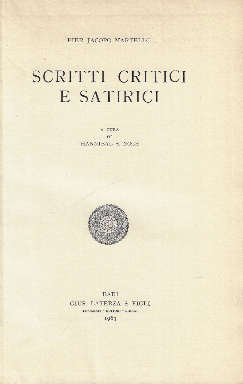 Scritti critici e satirici