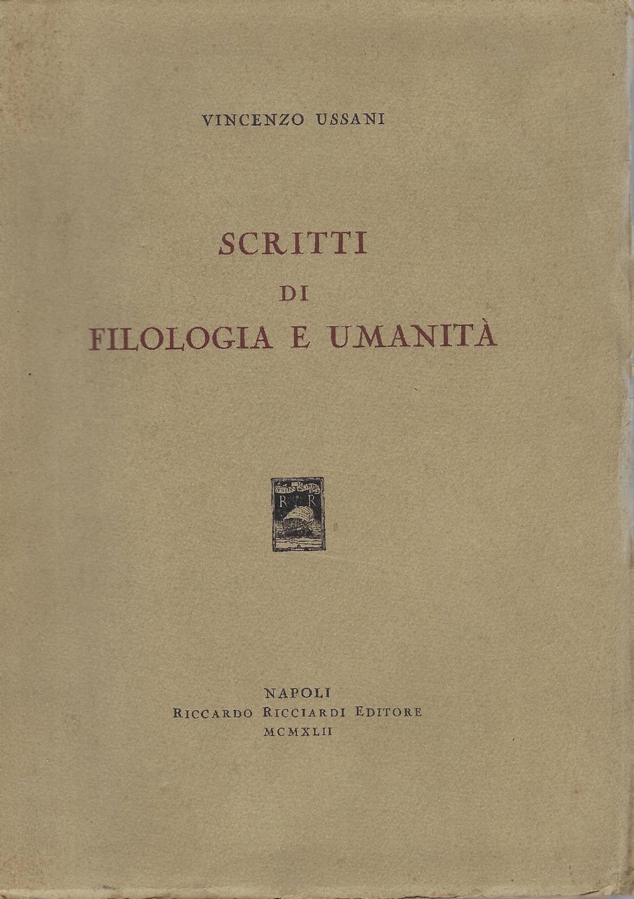 Scritti di filologia e umanità