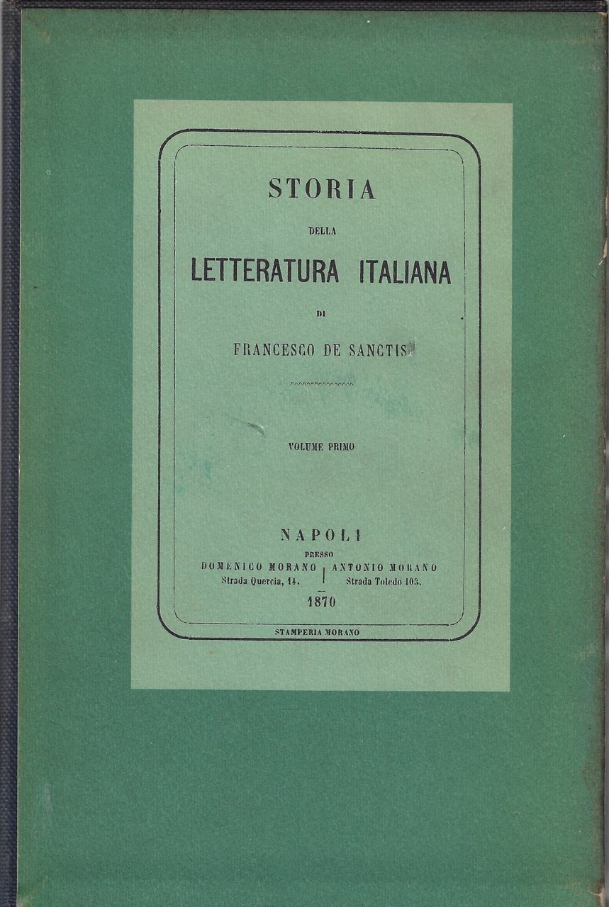 Storia della letteratura italiana (due volumi)