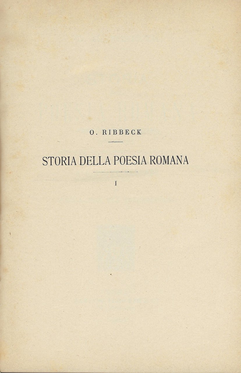 Storia della poesia romana v. 1.: Poesia dell'eta repubblicana