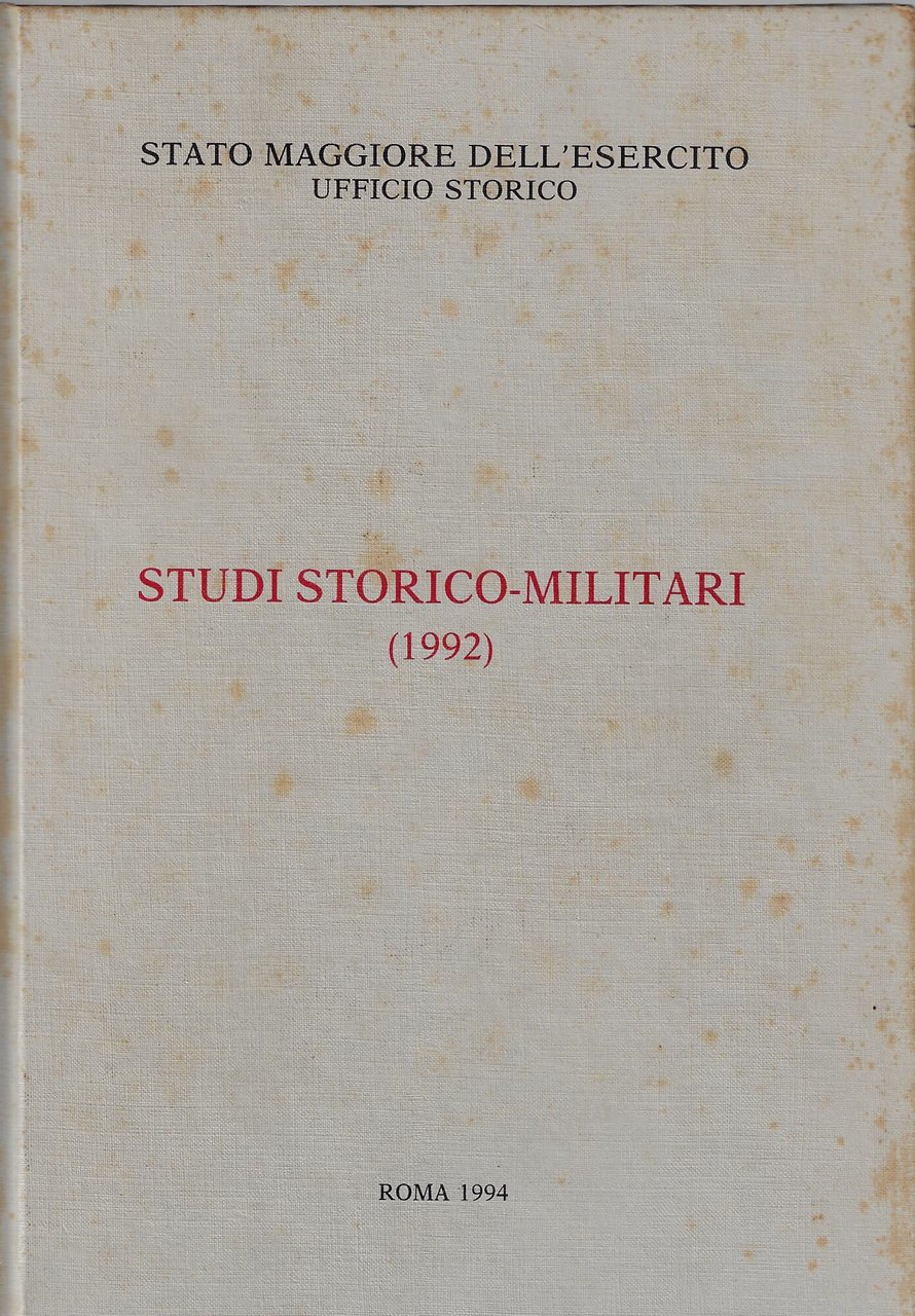 Studi storico-militari : 1992