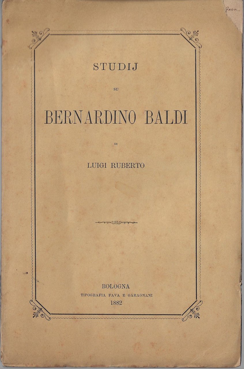 Studij su Bernardino Baldi