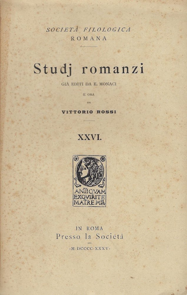 Studj romanzi già editi da E. Monaci e ora da …